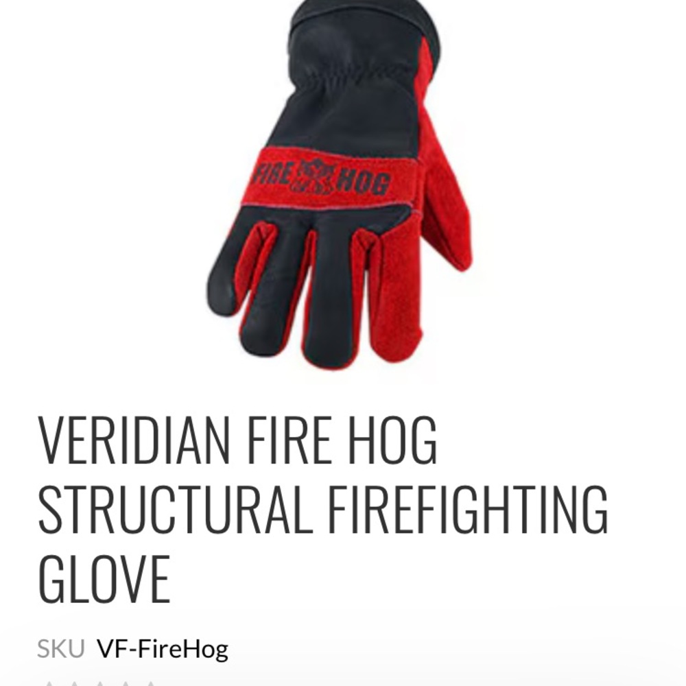 Fire Hog Red and Black Gloves firefighter gloves